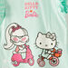 Sanrio Hello Kitty and Barbie Print Round Neck T-shirt with Ruffled Sleeves-T Shirts-thumbnail-1