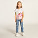 Pink Panther Print T-shirt with Extended Sleeves and Round Neck-T Shirts-thumbnail-0