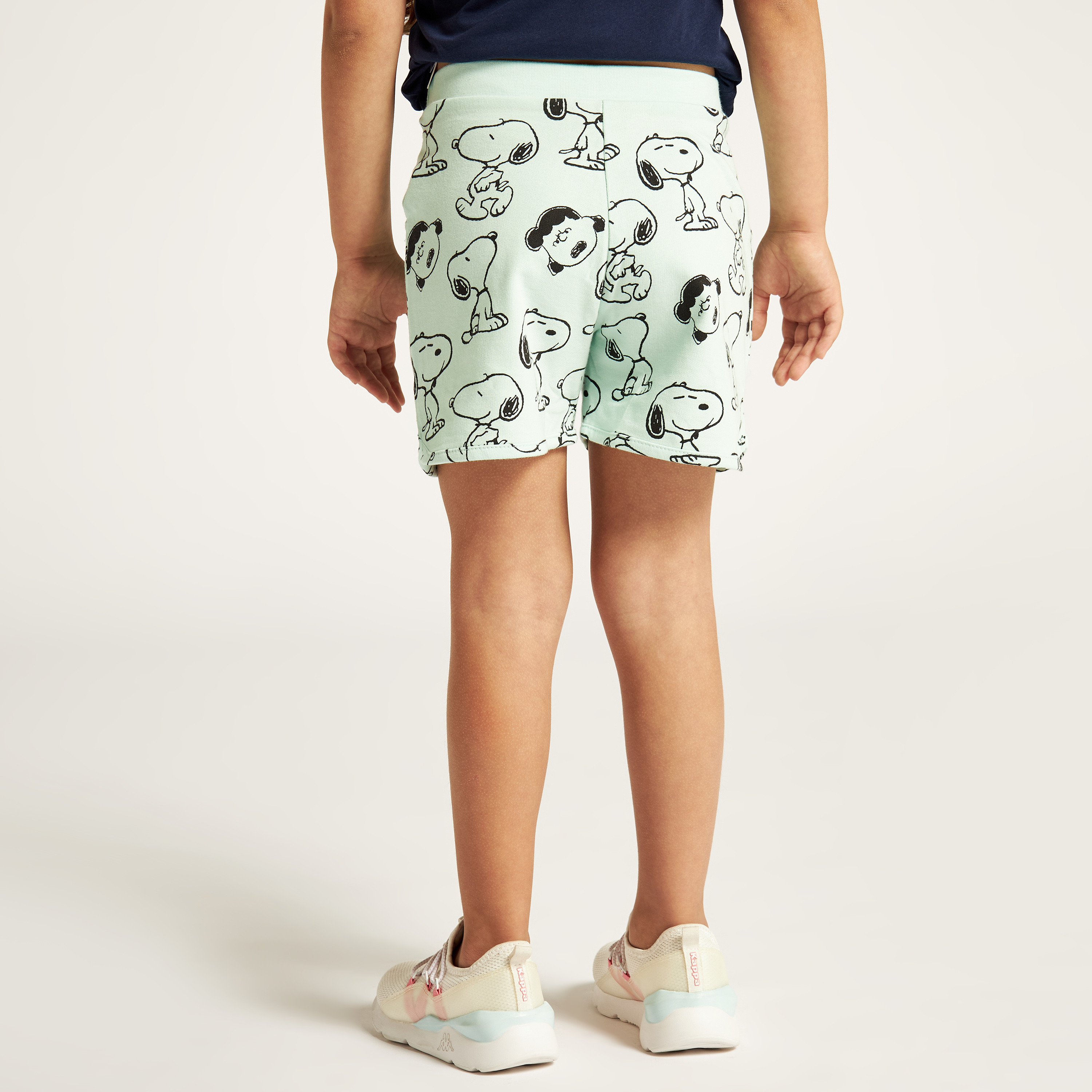 Snoopy Print Shorts with Drawstring Closure-baby-girls-clothing-bottoms-shorts-image-4