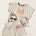 Sanrio Hello Kitty Print Round Neck T-shirt and Shorts Set-Clothes Sets-thumbnail-1