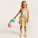 All Over Tweety Print Sleeveless Dress with Pockets-Dresses%2C Gowns and Frocks-thumbnail-0
