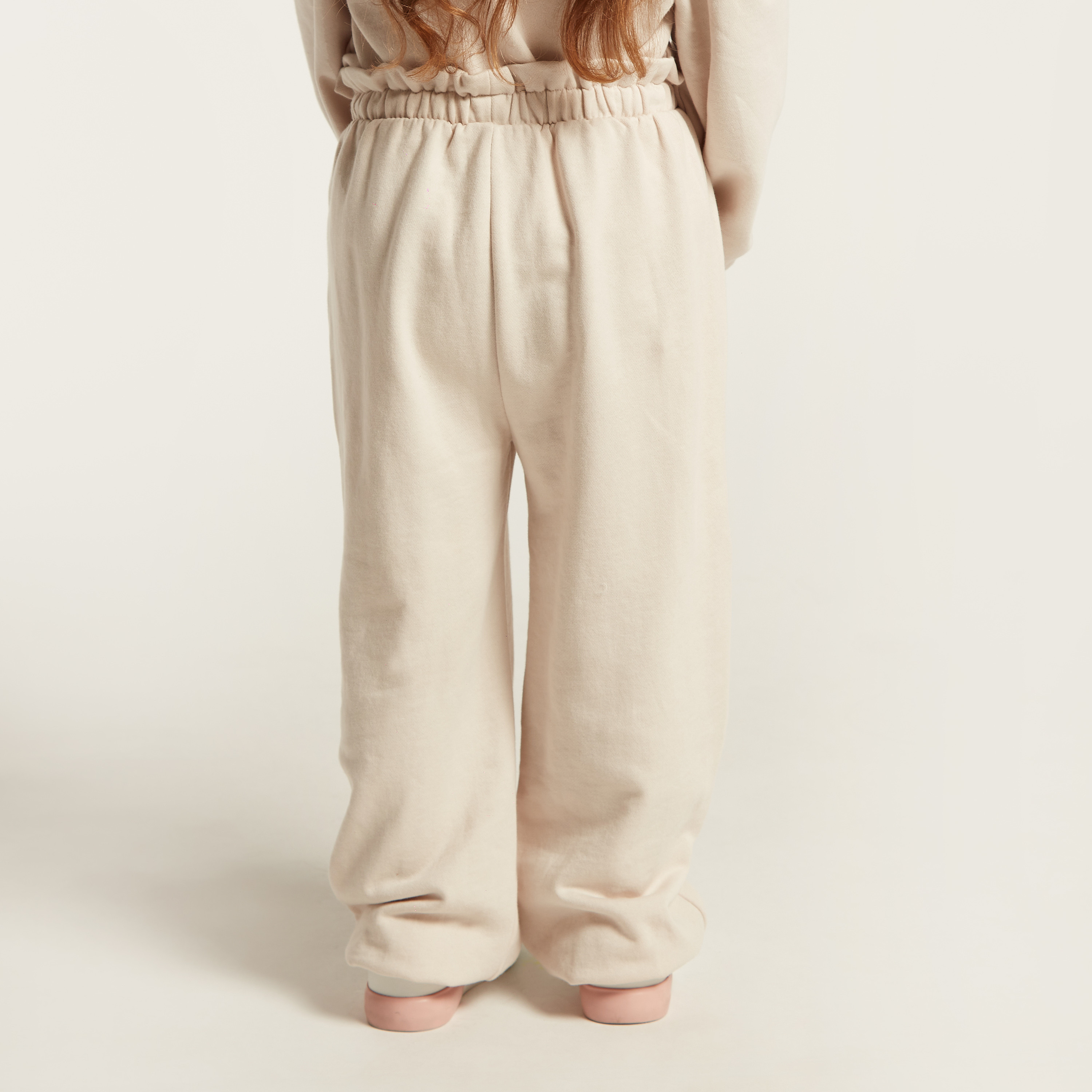 بنطلون محبوك سادة بخصر مطاطي-girls-clothing-bottoms-trousers-image-4