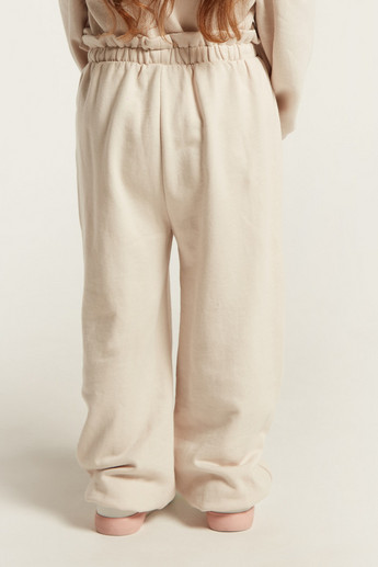 Solid Knit Pants with Elasticated Waistband
