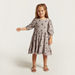 All-Over Polka Dot Print Dress with Short Sleeves-Dresses%2C Gowns and Frocks-thumbnail-1