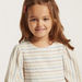 Striped Tiered Dress with Three Quarter Sleeves-Dresses%2C Gowns and Frocks-thumbnail-2