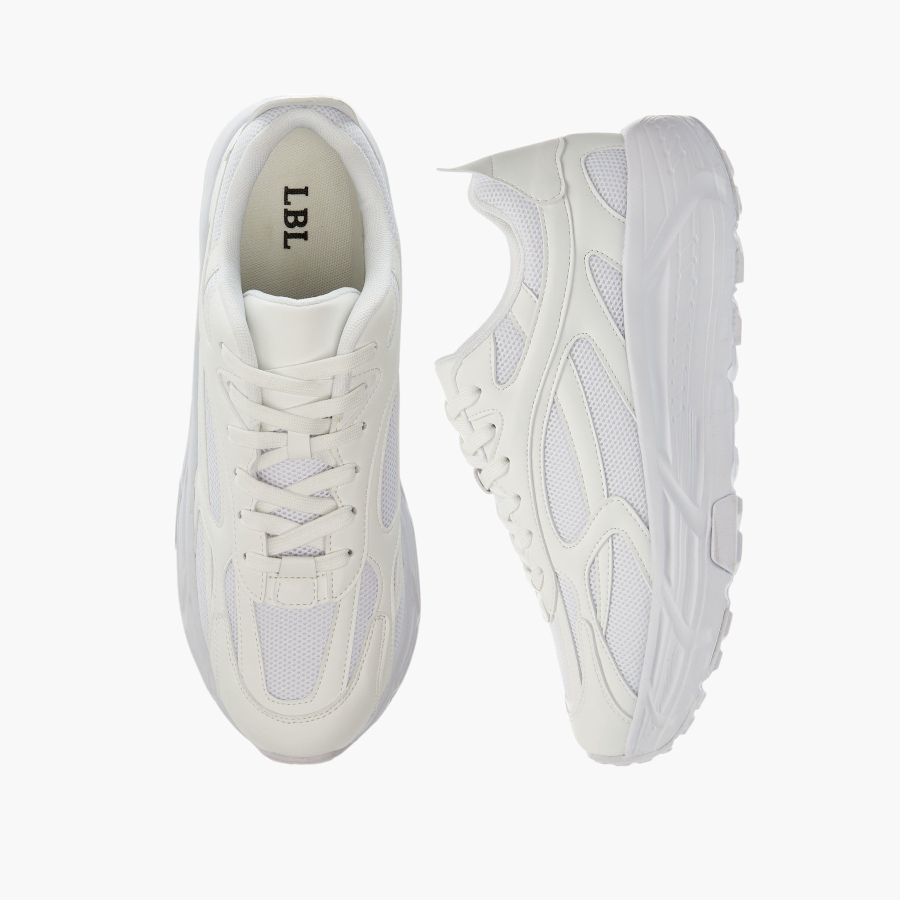 LBL by Shoexpress Panelled Sneakers with Lace-Up Closure-men-shoes-sneakers-image-1