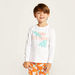Juniors Printed Crew Neck T-shirt and Pyjama - Set of 2-Nightwear-thumbnail-2