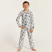 Juniors Car Print Shirt and Full Length Printed Pyjama Set-Nightwear-thumbnail-1