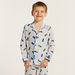 Juniors Car Print Shirt and Full Length Printed Pyjama Set-Nightwear-thumbnail-2