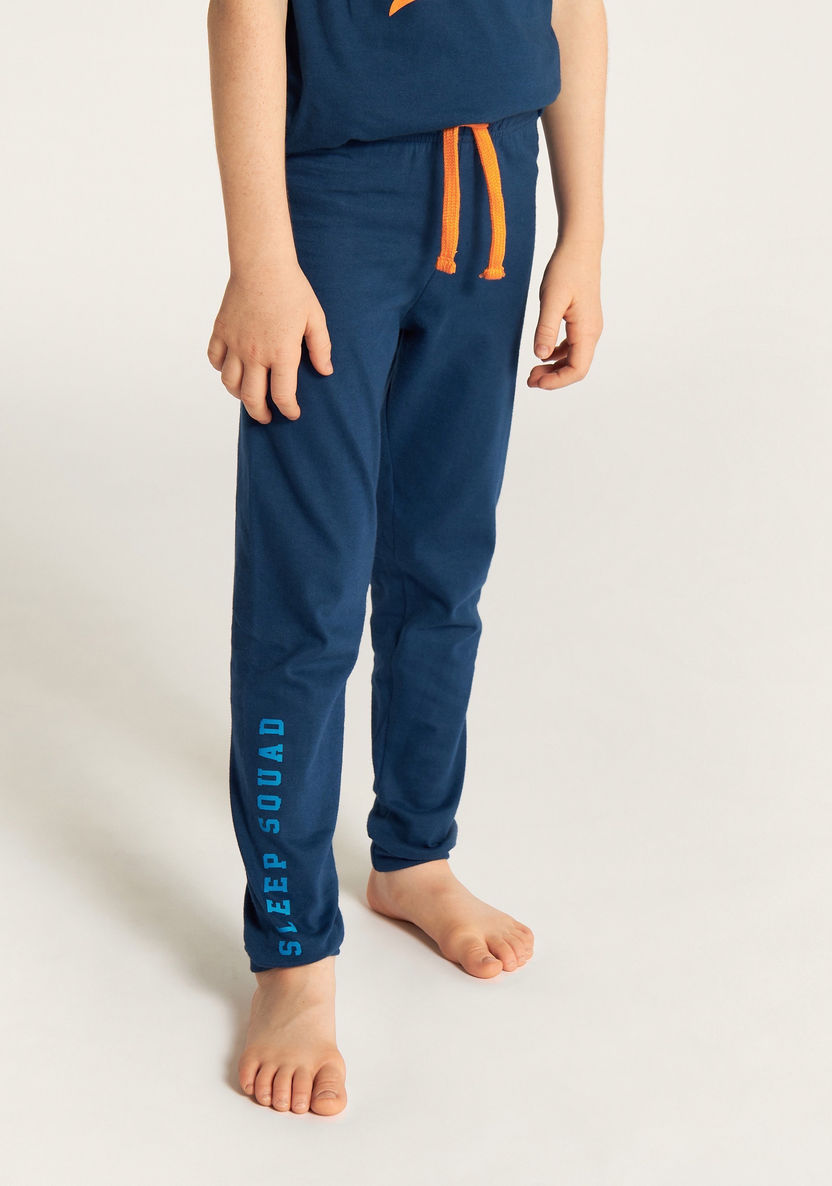 Juniors Printed Short Sleeve T-shirt and Pyjamas - Set of 2-Pyjama Sets-image-4