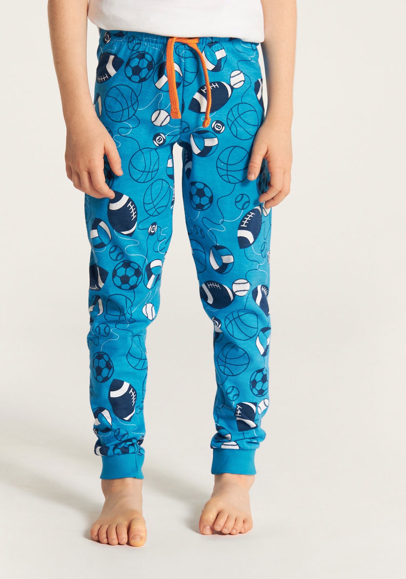 Juniors Printed Short Sleeve T-shirt and Pyjamas - Set of 2-Pyjama Sets-image-7