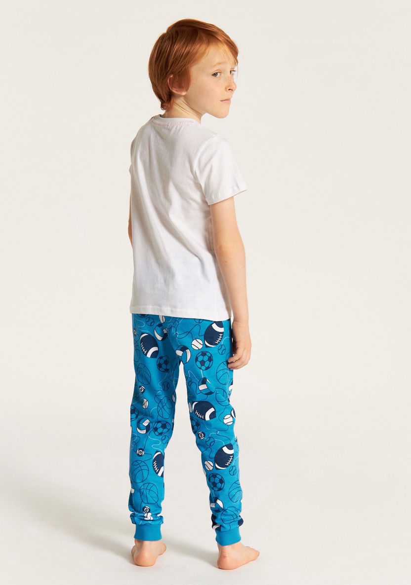 Juniors Printed Short Sleeve T-shirt and Pyjamas - Set of 2-Pyjama Sets-image-8