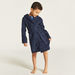 Juniors Textured Bathrobe with Hood and Pockets-Towels and Flannels-thumbnail-0