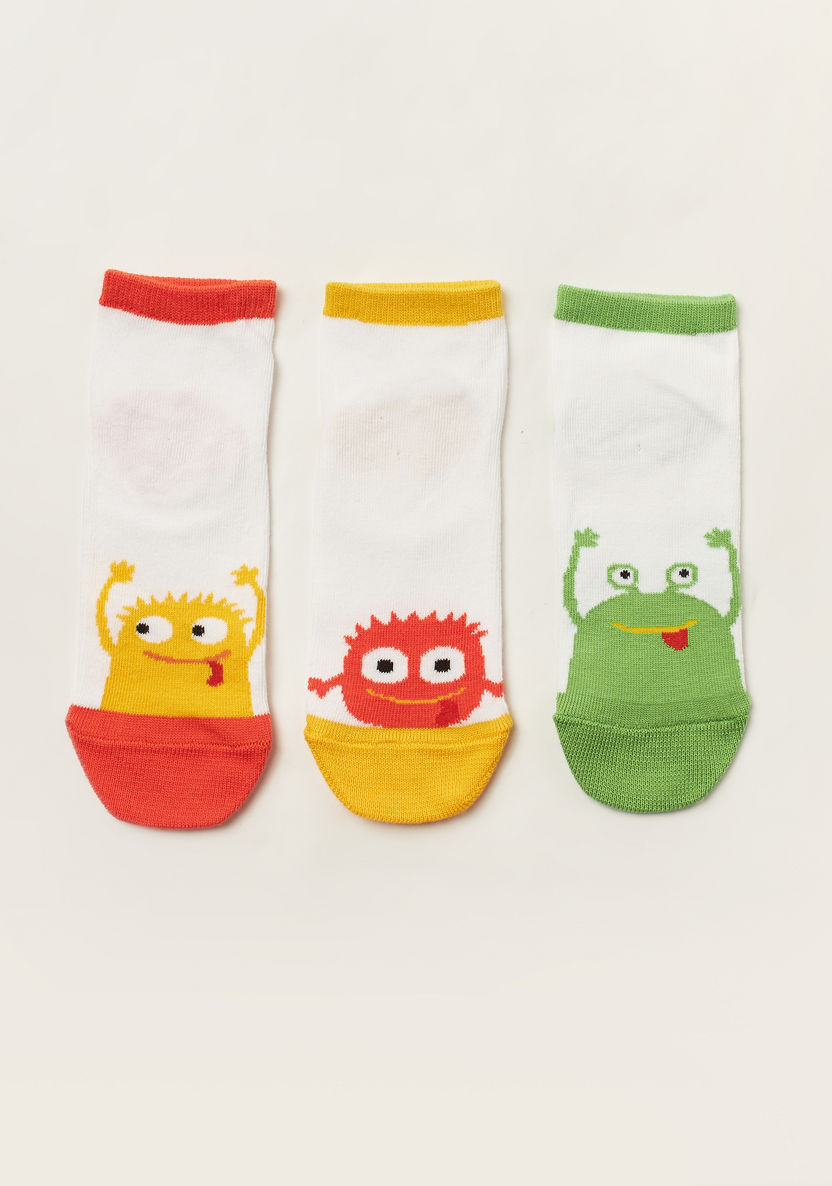 Juniors Animal Print Socks - Set of 3-Socks-image-0