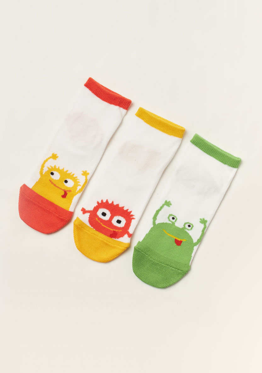Juniors Animal Print Socks - Set of 3-Socks-image-1