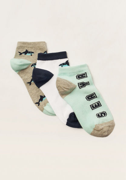 Juniors Sea Print Socks - Set of 3-Socks-image-1