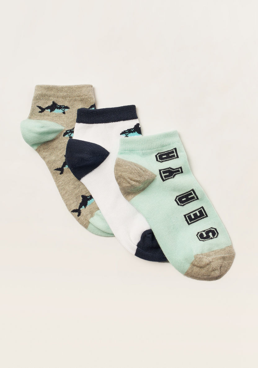 Juniors Sea Print Socks - Set of 3-Socks-image-1