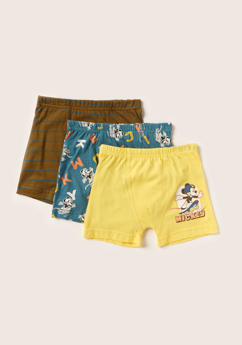 Disney Mickey Mouse Print Boxer - Set of 3-Underwear and Socks-image-0