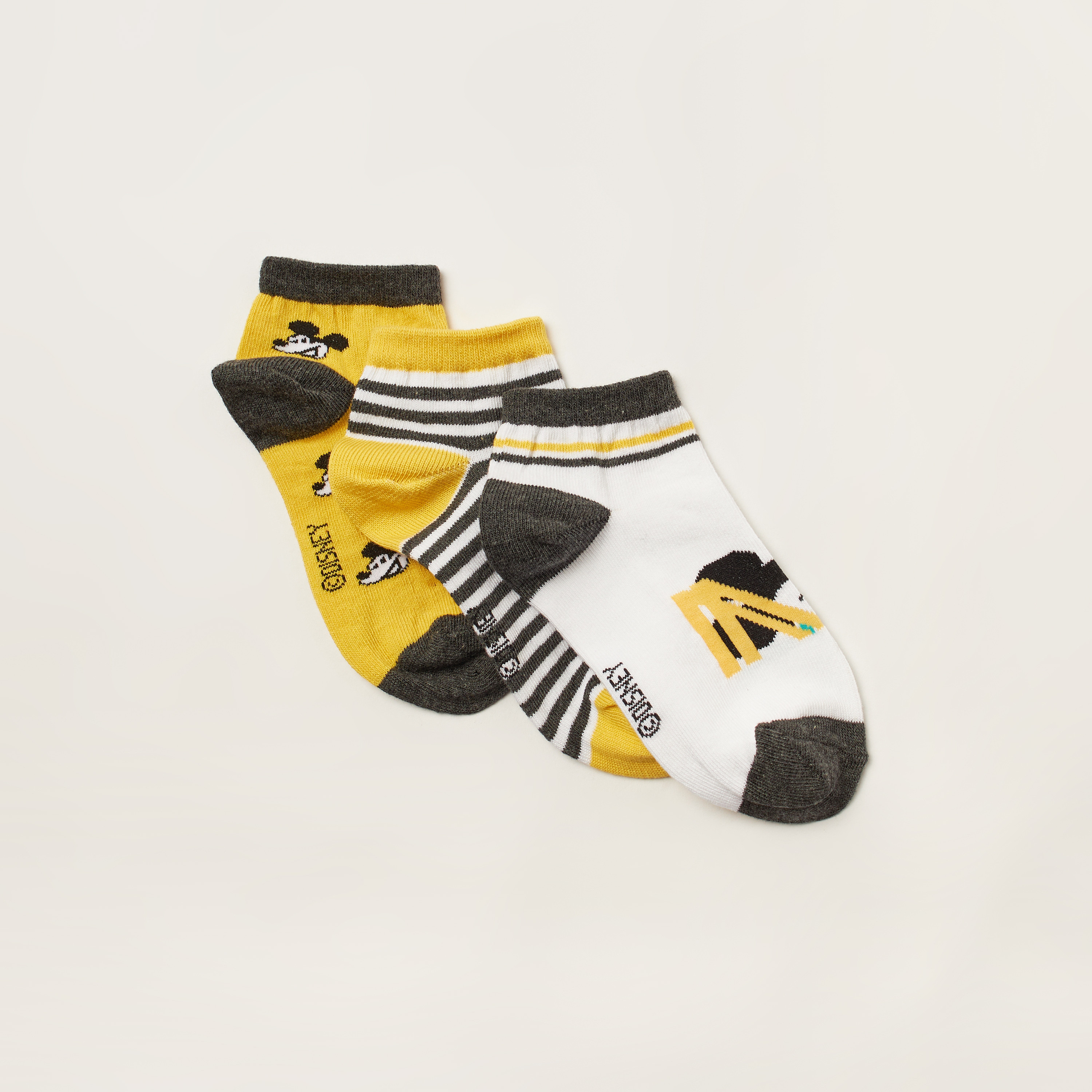 Disney Mickey Mouse Print Socks - Set of 3-boys-accessories-socks-image-2
