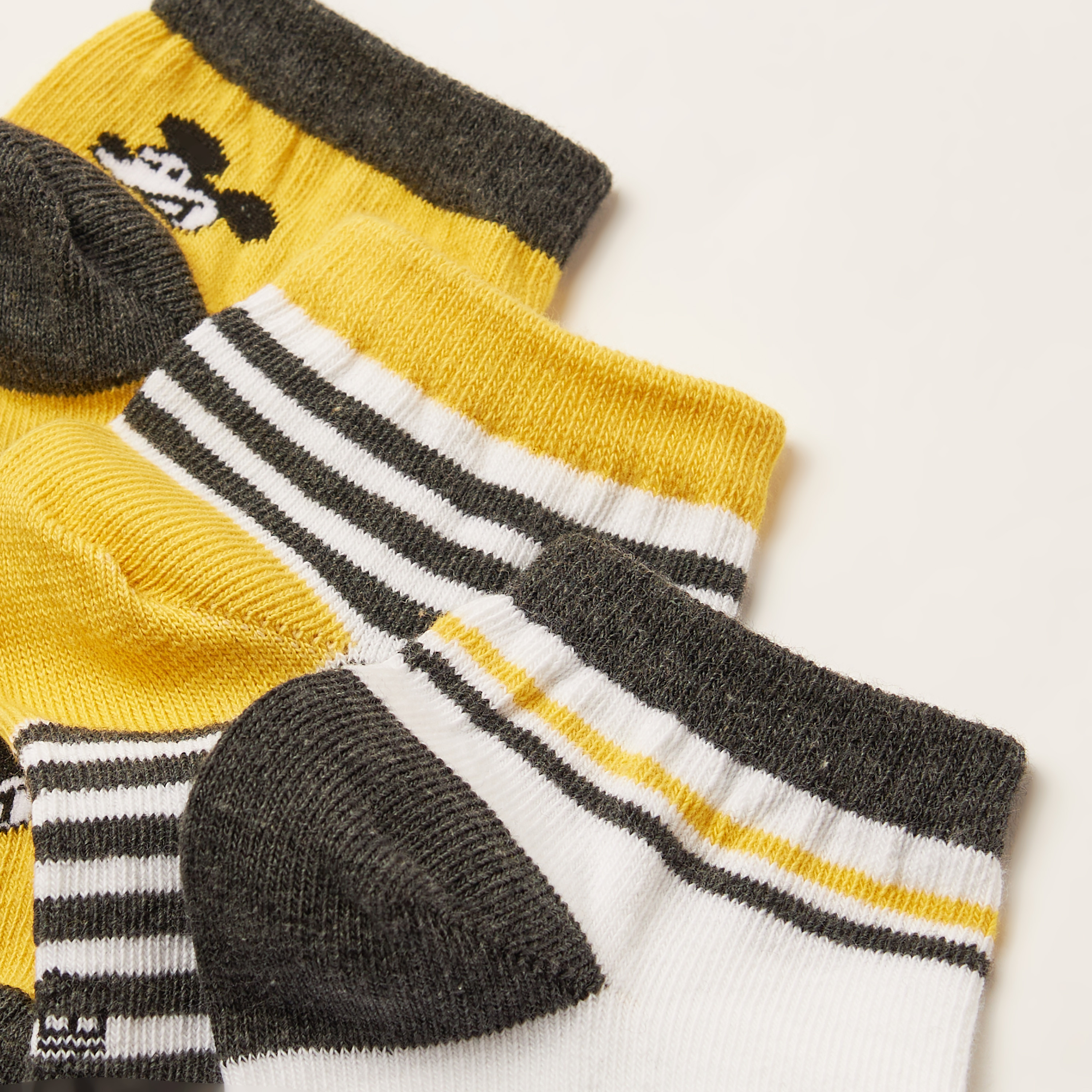 Disney Mickey Mouse Print Socks - Set of 3-boys-accessories-socks-image-3