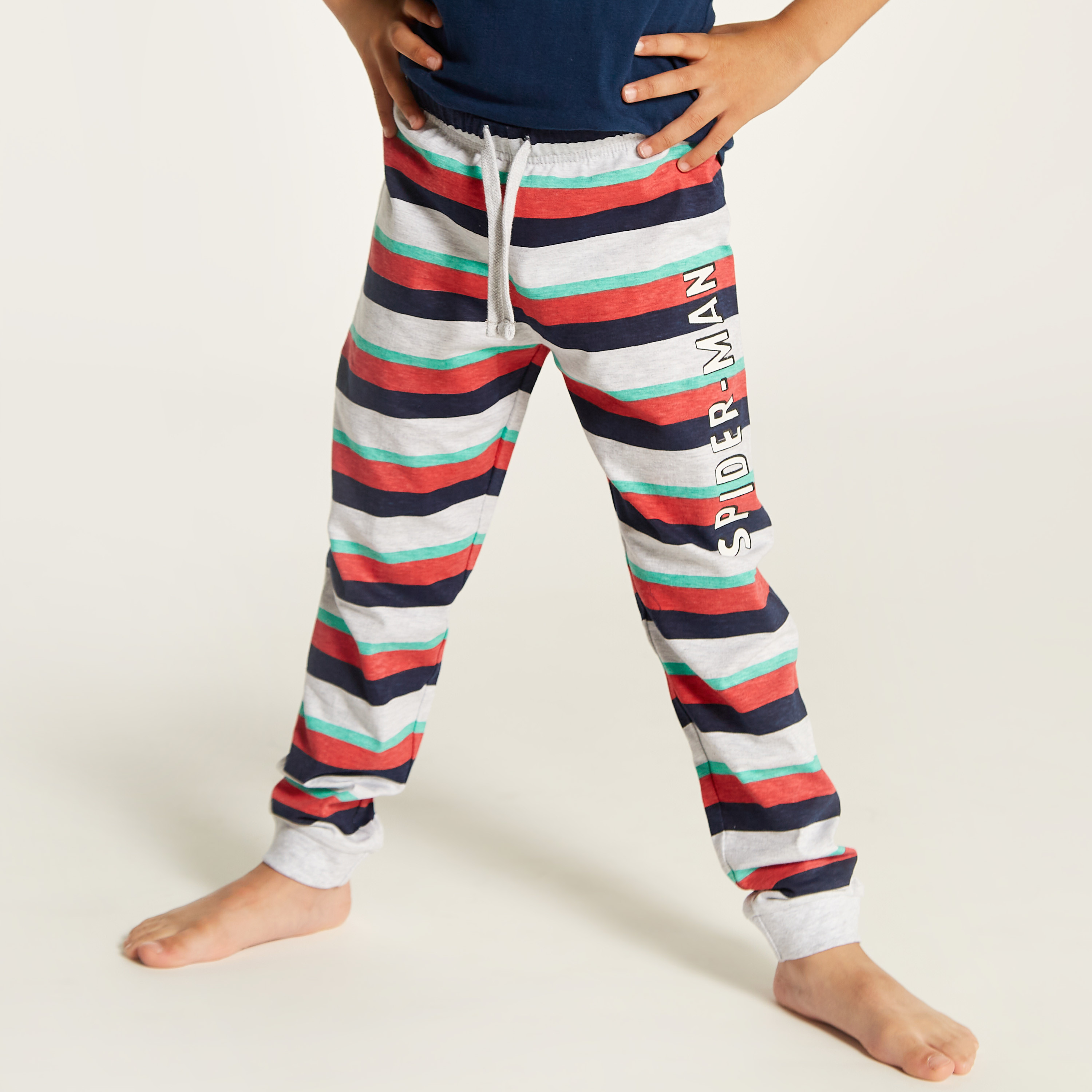 طقم بنطلون بيجاما وتيشيرت بطبعات سبايدرمان-boys-clothing-nightwear-image-3