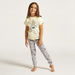 Looney Tunes Print Crew Neck T-shirt and Pyjama Set-Nightwear-thumbnailMobile-1