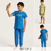 Juniors 4-Piece Printed T-shirt with Shorts and Pyjama Set-Nightwear-thumbnail-0