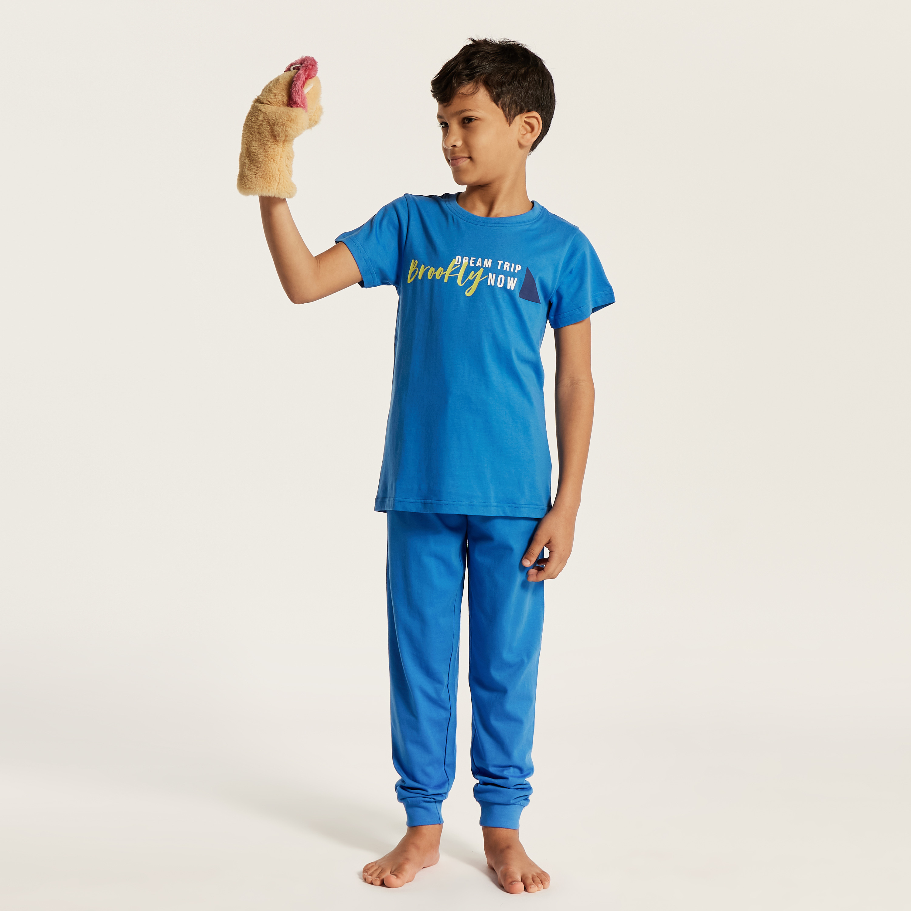 Juniors 4-Piece Printed T-shirt with Shorts and Pyjama Set-boys-clothing-nightwear-image-2
