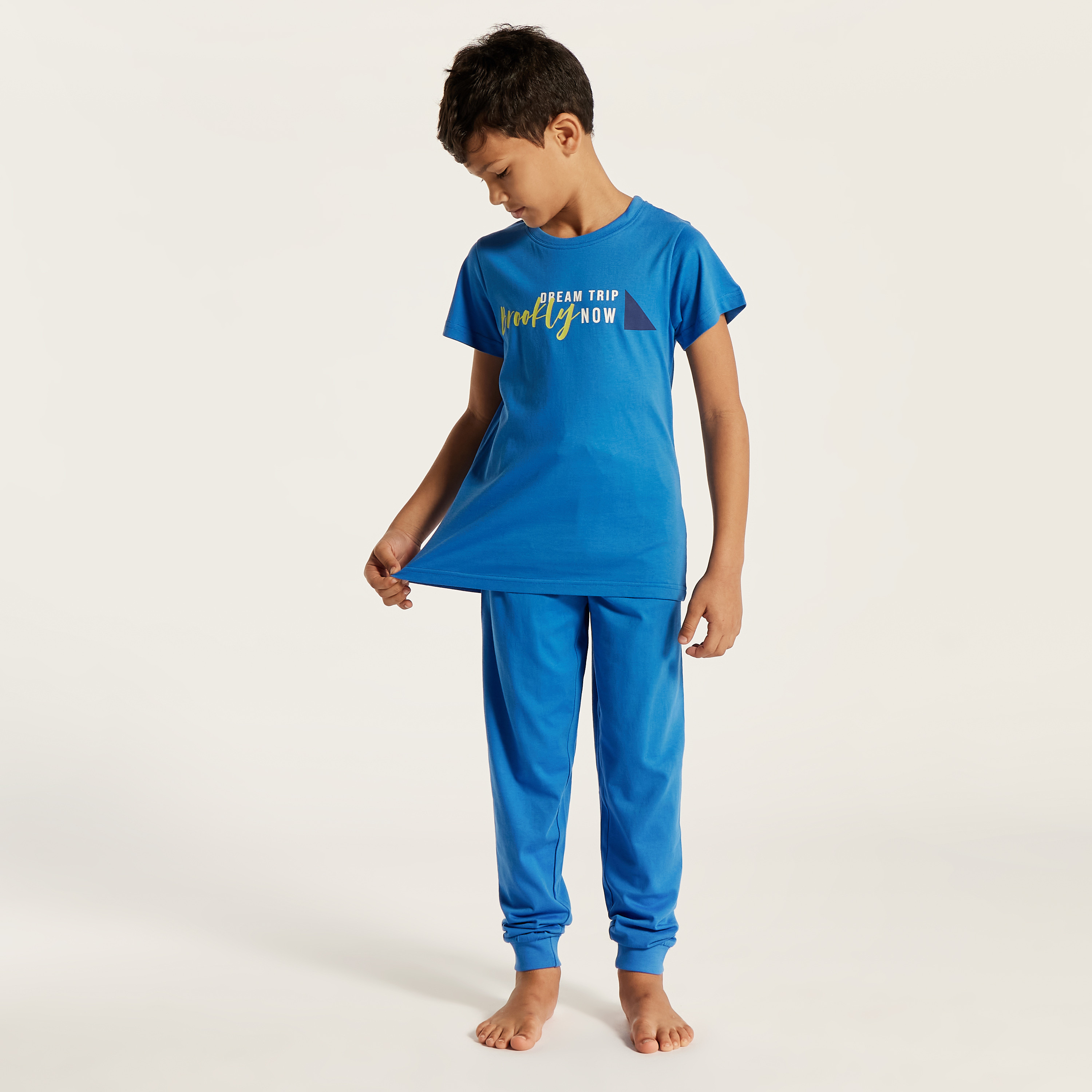 Juniors 4-Piece Printed T-shirt with Shorts and Pyjama Set-boys-clothing-nightwear-image-3