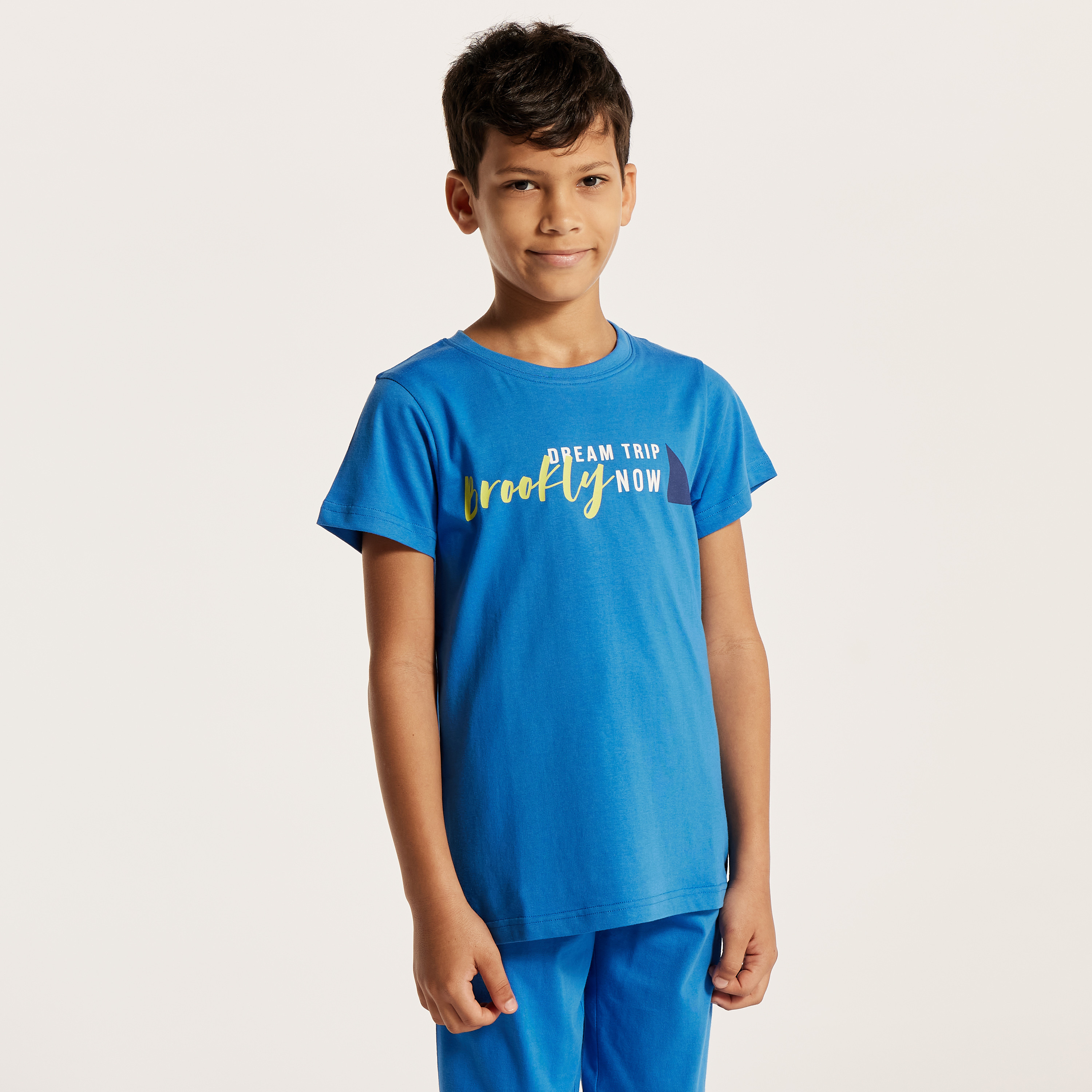 Juniors 4-Piece Printed T-shirt with Shorts and Pyjama Set-boys-clothing-nightwear-image-4