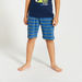 Juniors Printed Crew Neck T-shirt and Shorts Set-Nightwear-thumbnail-2