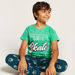 Juniors Printed Crew Neck T-shirt and Full Length Pyjama Set-Nightwear-thumbnail-1