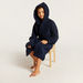 Juniors Textured Long Sleeves Bathrobe with Hood and Tie-Up Belt-Towels and Flannels-thumbnailMobile-0