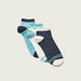 Juniors Striped Ankle Length Socks with Elasticated Hem - Set of 3-Socks-thumbnailMobile-1