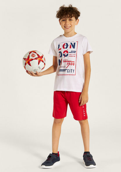 Lee Cooper Printed Crew Neck T-shirt and Shorts Set-Clothes Sets-image-0