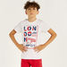 Lee Cooper Printed Crew Neck T-shirt and Shorts Set-Clothes Sets-thumbnailMobile-2
