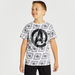 Avengers Print Crew Neck T-shirt and Shorts Set-Nightwear-thumbnail-1