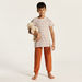 Juniors Striped Round Neck T-shirt and Full Length Pyjama Set-Nightwear-thumbnail-0