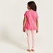 Juniors Printed Round Neck Top and Full Length Striped Pyjama Set-Pyjama Sets-thumbnail-4