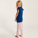 Juniors Unicorn Glitter Print Round Neck T-shirt and Pyjama Set-Nightwear-thumbnailMobile-4