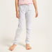 Juniors Graphic Print T-shirt and Solid Pyjamas Set-Pyjama Sets-thumbnail-3