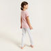 Juniors Graphic Print T-shirt and Solid Pyjamas Set-Pyjama Sets-thumbnail-4