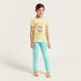 Juniors Printed T-shirt and Solid Pyjamas Set-Pyjama Sets-thumbnail-0