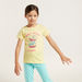 Juniors Printed T-shirt and Solid Pyjamas Set-Pyjama Sets-thumbnail-2