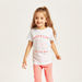 Juniors Printed Short Sleeves T-shirt and Pyjama Set-Nightwear-thumbnail-2