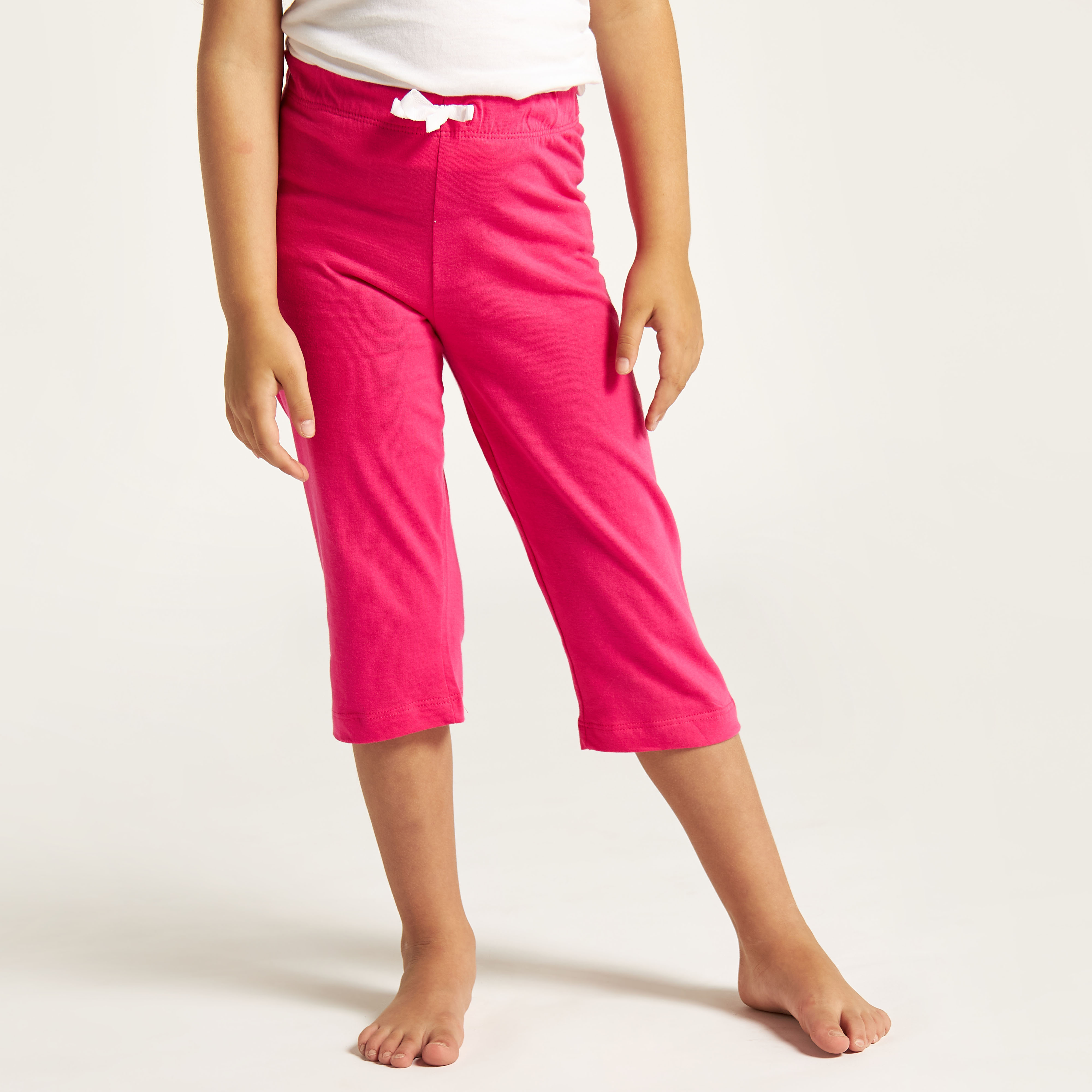 Juniors Printed Crew Neck T-shirt and Pyjama Set-girls-clothing-nightwear-image-4