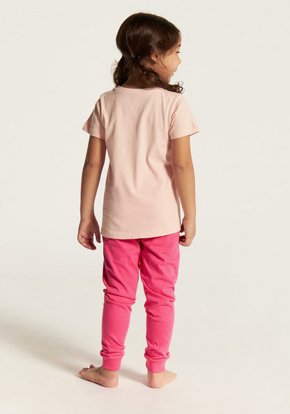Juniors Printed Short Sleeves T-shirt and Pyjama - Set of 3-Nightwear-image-3