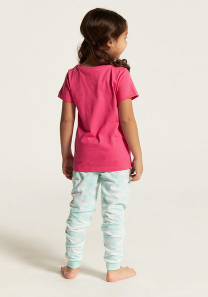Juniors Printed Short Sleeves T-shirt and Pyjama - Set of 3-Nightwear-image-7