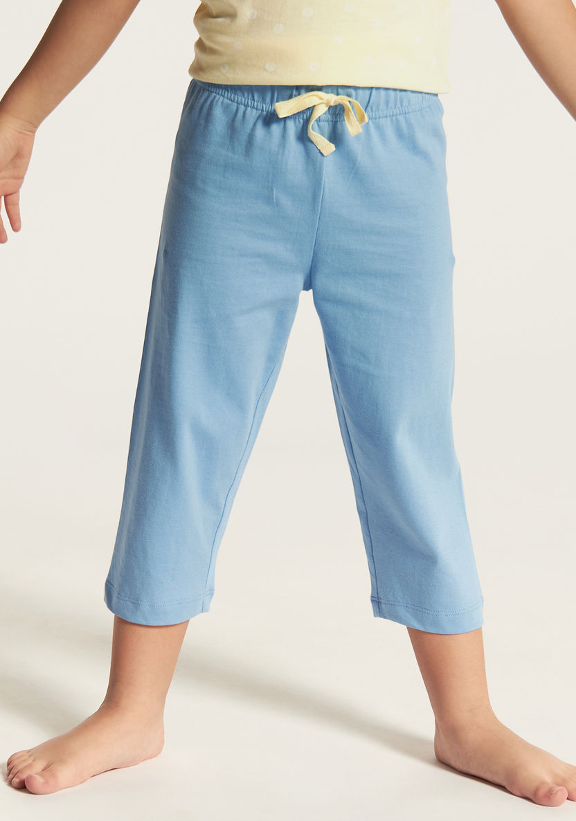 Juniors Printed Short Sleeves T-shirt and Pyjamas - Set of 3-Nightwear-image-3