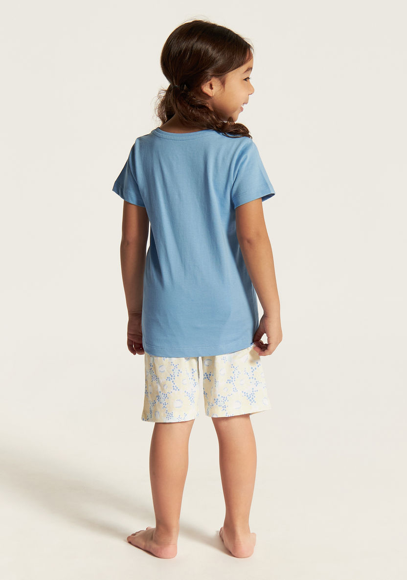 Juniors Printed Short Sleeves T-shirt and Pyjamas - Set of 3-Nightwear-image-6